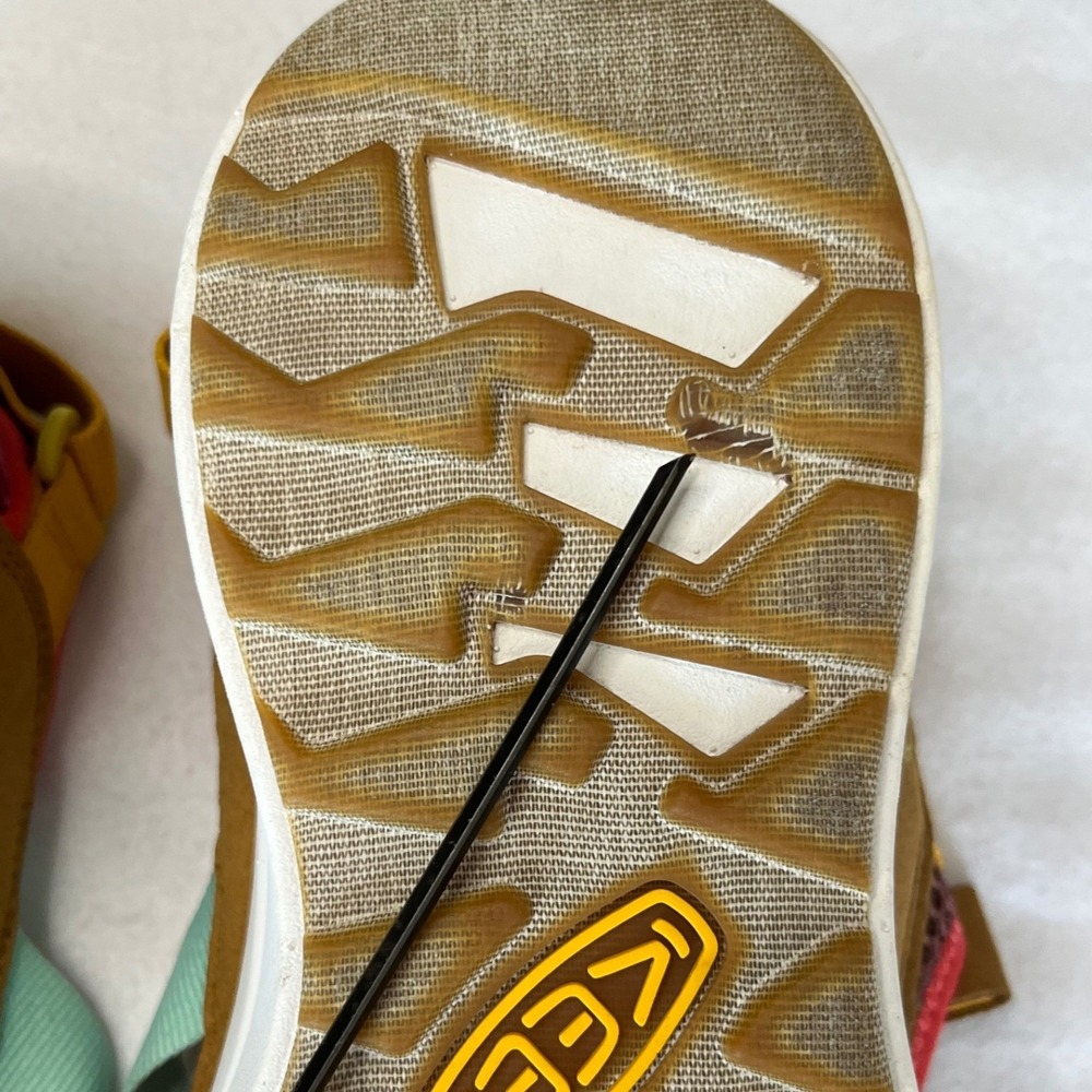 KEEN Women's Backstrap Elle Sport Sandals Size 11 Red Mint Yellow Hiking - Picture 8 of 12